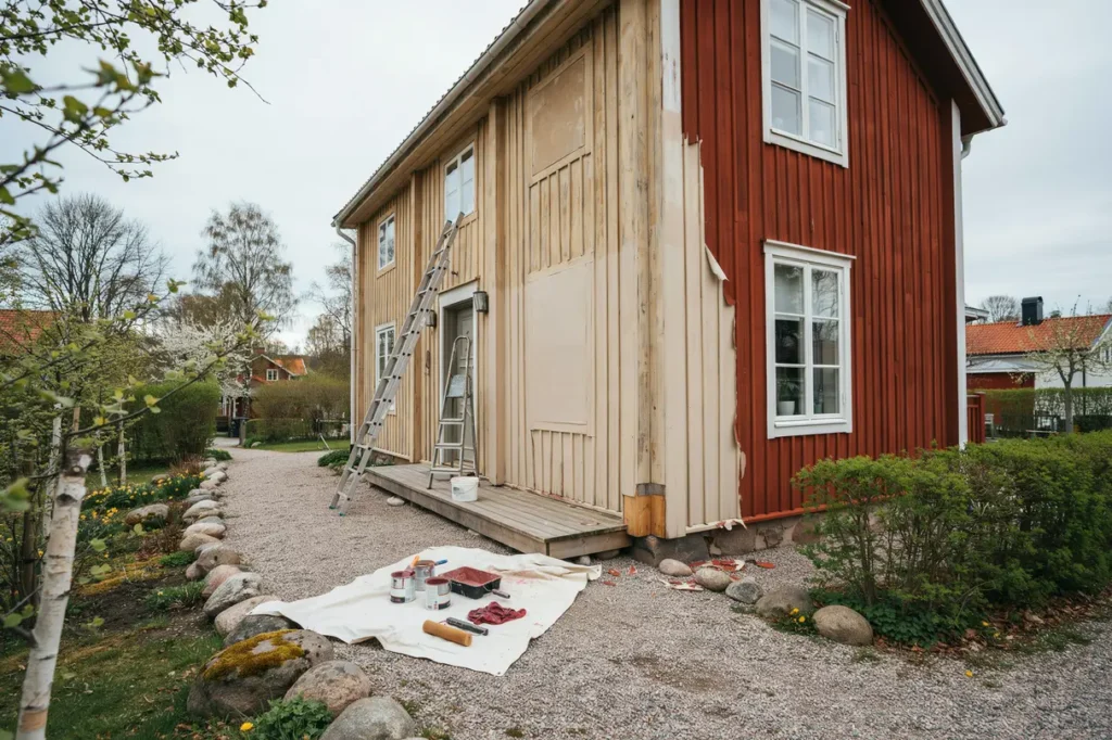 m la om tr fasaden p huset checklista f r r tt f rarbete f rgval och h llbart resultat